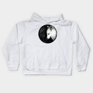 Wolves lovers - yin yang wolves Kids Hoodie